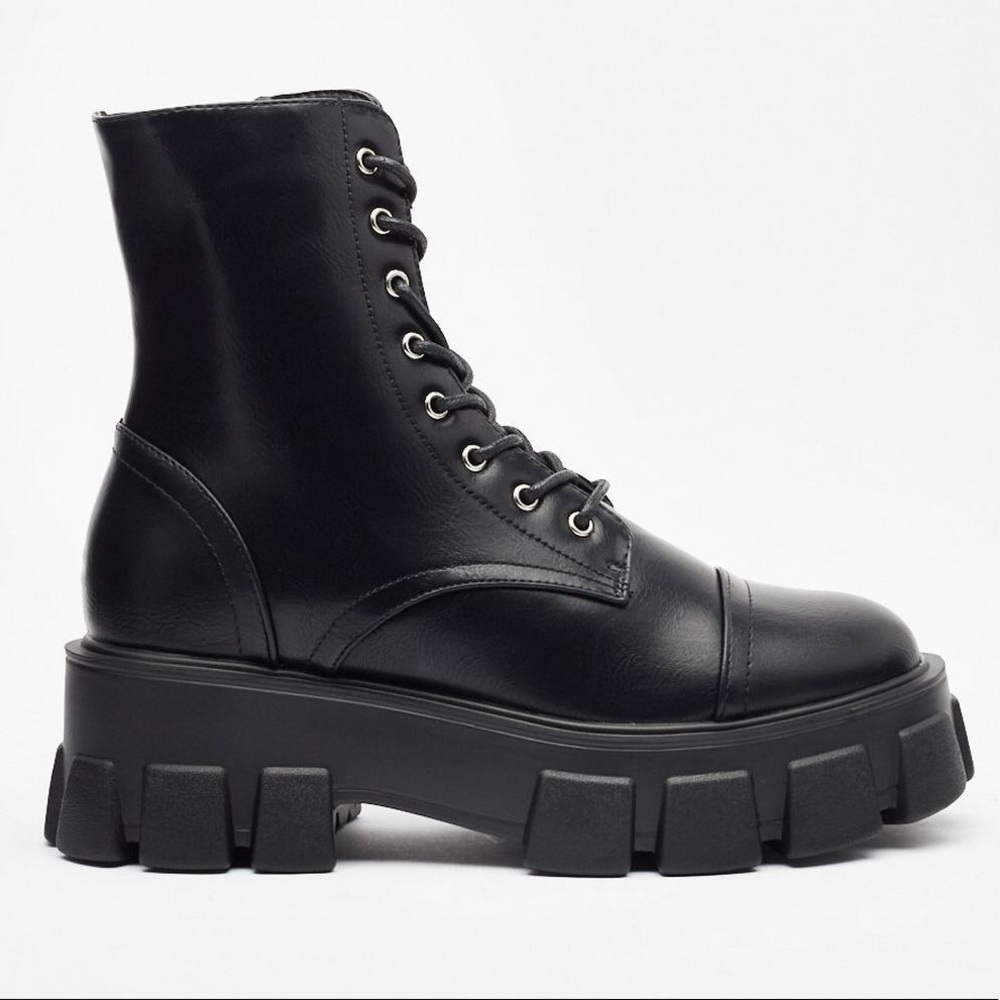 Nasty Gal - Cleated Chunky Biker Boots